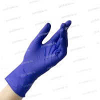 Перчатки фиолетовые 200 шт из нитрила неопудренные