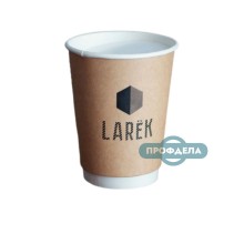 Бумажный двухслойный одноразовый стаканчик LARЁK