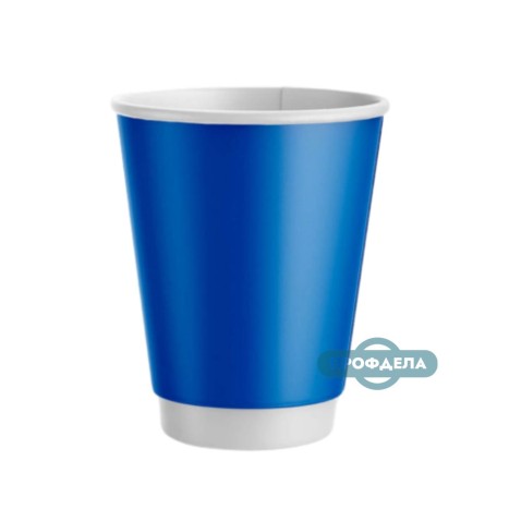 Бумажный одноразовый стаканчик Синий