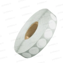 Этикетка белая круглая полипропиленовая, 20 мм, рулон 10000 штук