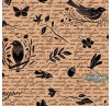 Бумага упаковочная Miland Птички бежевая с чёрным (в рулоне, 100 x 70 см)