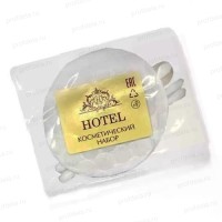 Косметический набор Hotel с ватными дисками и ватными палочками в прозрачной упаковке
